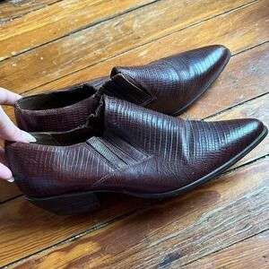 Vintage leather pointed toe Sabree Ankle Boots